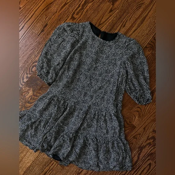 Zara tiered polka dot mini dress - small - Picture 1 of 5